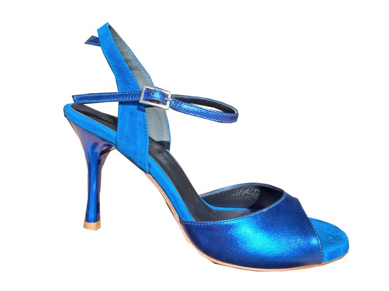 Napoli D+ cuir bleu chaussures en cuir bleu